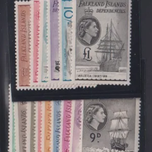 British Area A- M - Falkland Islands #1L19-1L33 NH F - VF