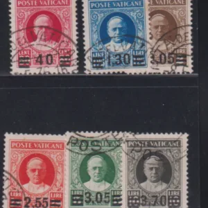 Vatican Sets and Singles #35-40 Used F - VF