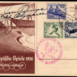 Germany 1936 Olympic Flight Signed Jesse Owens