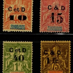 Guadeloupe 46a-49a LH F-VF