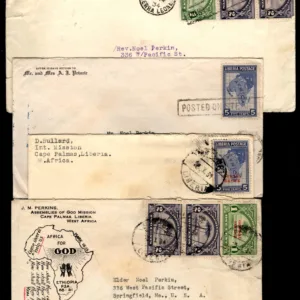 Liberia 1930's Four To Missionary Headquarters