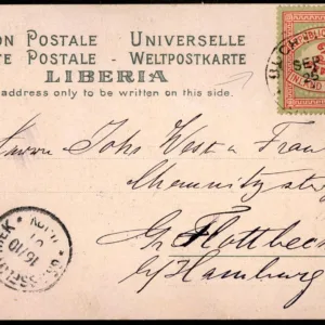 Liberia 1901 PPC to Germany