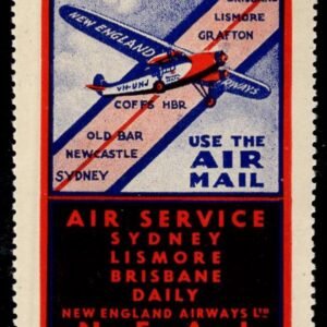 Australia 1932-1934 New England Airways Baggage Label