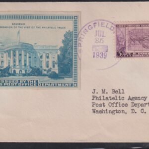 Philatelic Truck Covers - Springfield, MA Jul 25th 1939