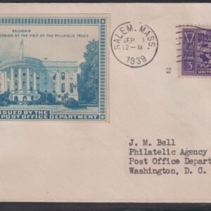 Philatelic Truck Covers - Salem, MA Sep 1st 1939