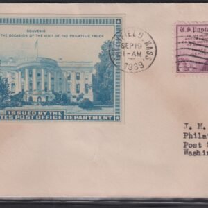Philatelic Truck Covers - Greenfield, MA Sep 19th 1939