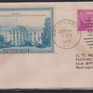 Philatelic Truck Covers - Brattleboro, VT Sep 19th 1939