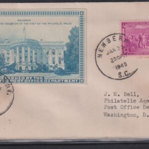 Philatelic Truck Covers - Newberry, SC Jan 25th 1940
