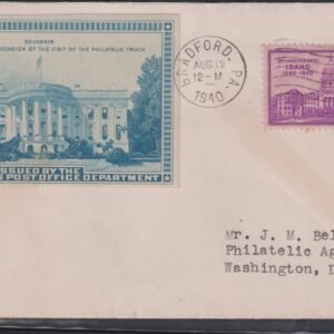 Philatelic Truck Covers - Bradford, PA Aug 12th 1940