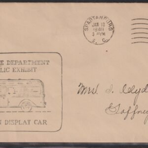 Philatelic Truck Covers - Spartanburgh, SC Jan 18th 1941