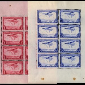 Belgian Congo C8a, C11a Booklet Panes, Mint