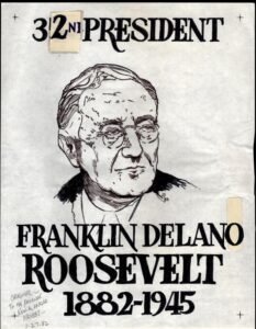Jack Davis Atrwork: Scott 1950 Franklin D. Roosevelt