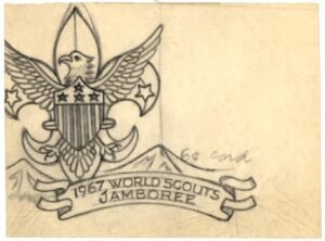 Ralph Dyer Artwork : Scott UXC7  1967 World Scouts Jamboree