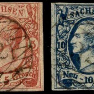 Germany - Saxony 13a, 41a Used VF