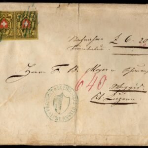 Switzerland 8 Pair on Heavy Official Letter to Luzern