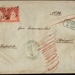 Switzerland 1855 Cover with #24B