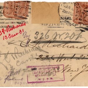 US 1905 Cover New York to St. Louis with Official Seals