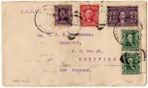 US Hawaii 1907 Cover to New Zealand F-VF