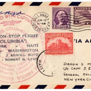 US / Haiti 1933 1st Flight with C12 Signed by Capt. J. Erroll Boyd