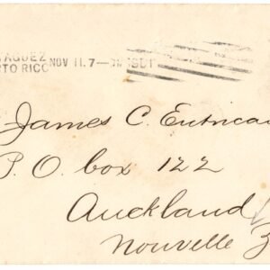 US Puerto Rico 1901 Cover to New Zealand
