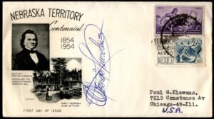 US 1954 #1060 Cover Signed by Georgina Knowles, Matador