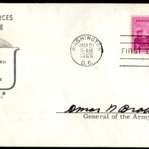 US 1955 #1067 FDC Signed by General Omar Bradley
