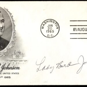 US 1965 #1213 Inauguration Day Cover for LBJ Signed by Lady Bird Johnson