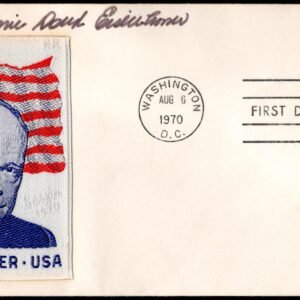 US 1970 #1393 FDC Signed by First Lady Mamie Eisenhower