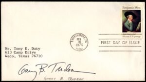 US 1975 #1553 FDC Signed by Garry Trudeau, Cartoonist of Doonesbury Fame