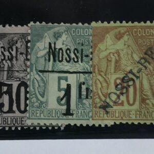 French Colonies and French Area - Nossi-Be #24, 26, 31 Unused/Hinged