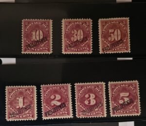 US Possessions - US-Philippines #J1-7 Hinged Fine/VF
