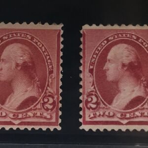 US Bank Notes #220a + c Unused/Hinged Fine