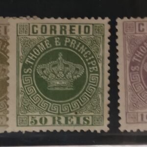 French Colonies and French Area - St. Thomas Princi #3b, 6c, 7b Unused/Hinged VF