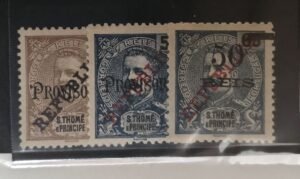 French Colonies and French Area - St. Thomas Princi #138-40 Hinged VF