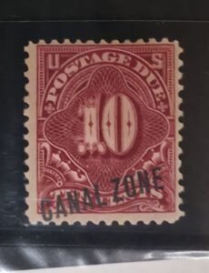 US Possessions - Canal Zone #J3 Hinged Fine