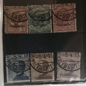 Italy and Italian Area - Italy - Calimno #1-3, 6-8 Used Fine/VF