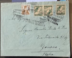 Switzerland #B2a + 187 + B2 Used on censored commercial cover