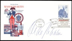 US 1988 #2341 FDC Signed by Mike Dukakis, Governor of MA