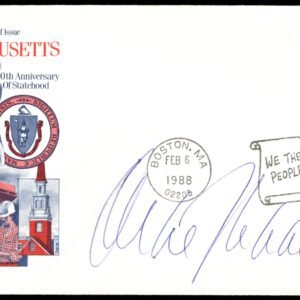 US 1988 #2341 FDC Signed by Mike Dukakis, Governor of MA