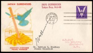 US #905 on Cover Signed by Dr. Norris Bradbury, Physicist