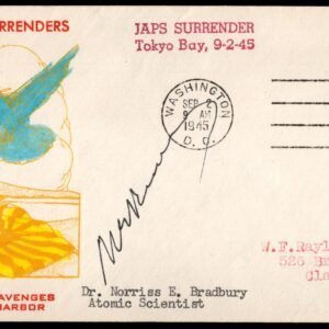 US #905 on Cover Signed by Dr. Norris Bradbury, Physicist