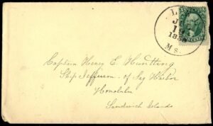US 31 Type I on Cover from Lee, MA to Honolulu