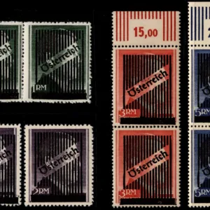 Austria 1945 Unissued1M-5M with Plate Varieties NH VF