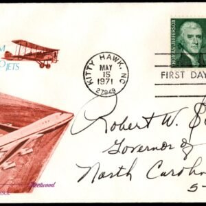 US 1971 #C77 FDC Signed by Robert W. Scott, Governor of NC