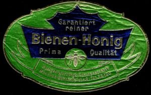 Germany "Bienen-Honig" label picturing Bee