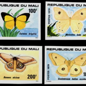 Mali 1979 #348-52 NH Imperfs Butterflies