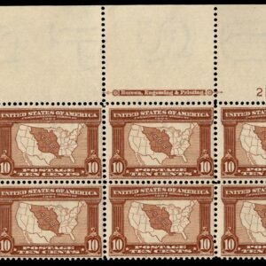 US 327 NH F-VF Top Plate Strip of 10