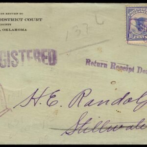 US 406 + F1 1914 VF Cover Stillwater, OK Local Registered, Jury Summons