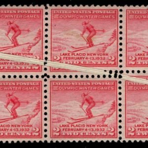 US 716 NH VF Block of 10 Winter Olympics Error