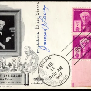 US 945 Autographed FDC  Signed by Madelain Edison Sloane, Daughter